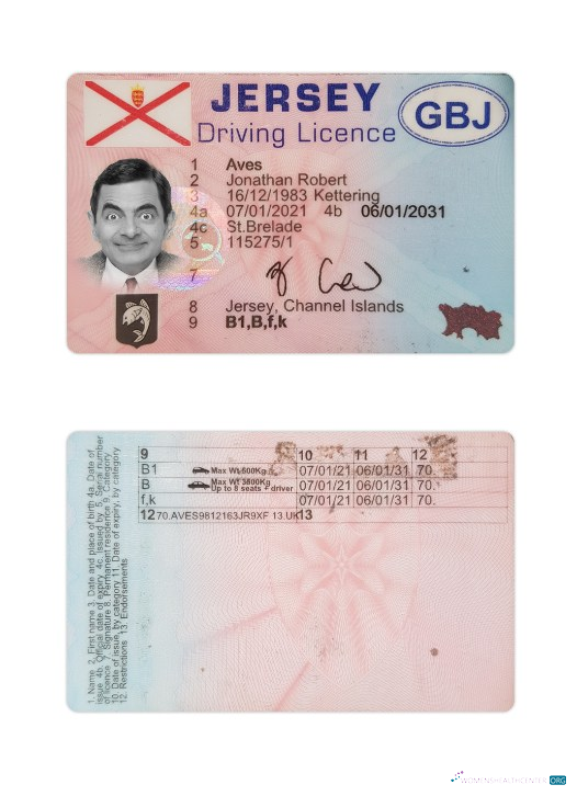 download Jersey driving license
